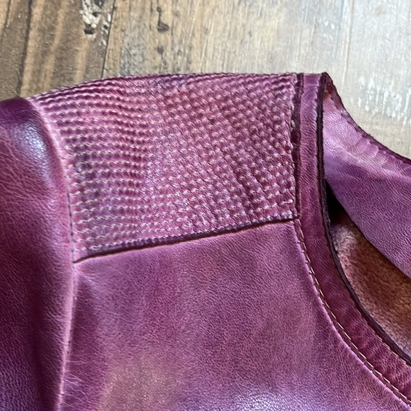 GMS-75 Purple Leather Zip Up Jacket - Picture 6 of 11